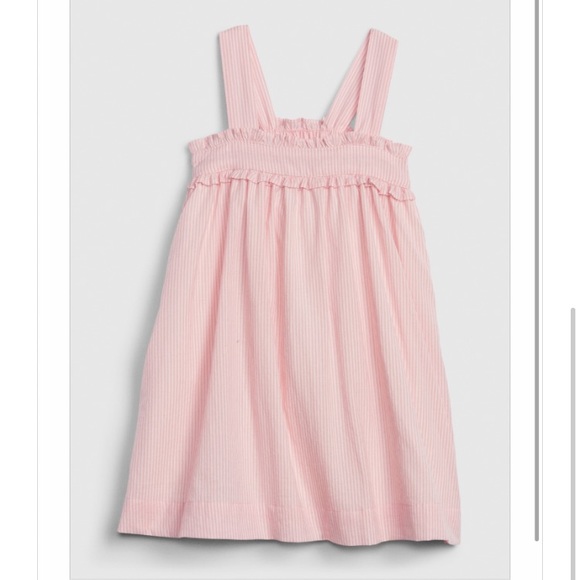 ⭐️SALE Baby Gap Pink and White Striped Dress! - Picture 2 of 7